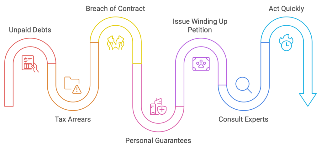 Other common reasons for receiving a winding up petition